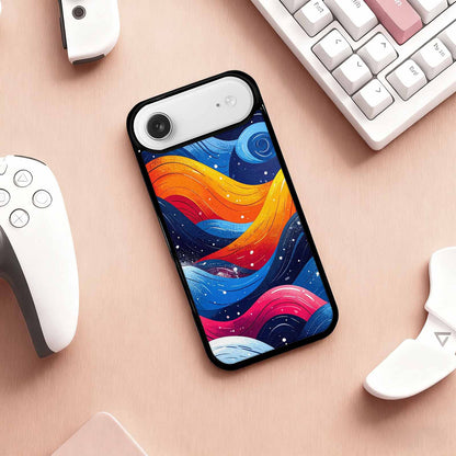 iPhone 17 Air Case — Glossy Winter Wave Seamless Cartoon Cute, Personalized Phone Case