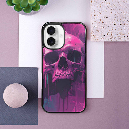 iPhone 16 Case — 1000\'s Of Skulls Overlapping Each Other, Customized Protective Case
