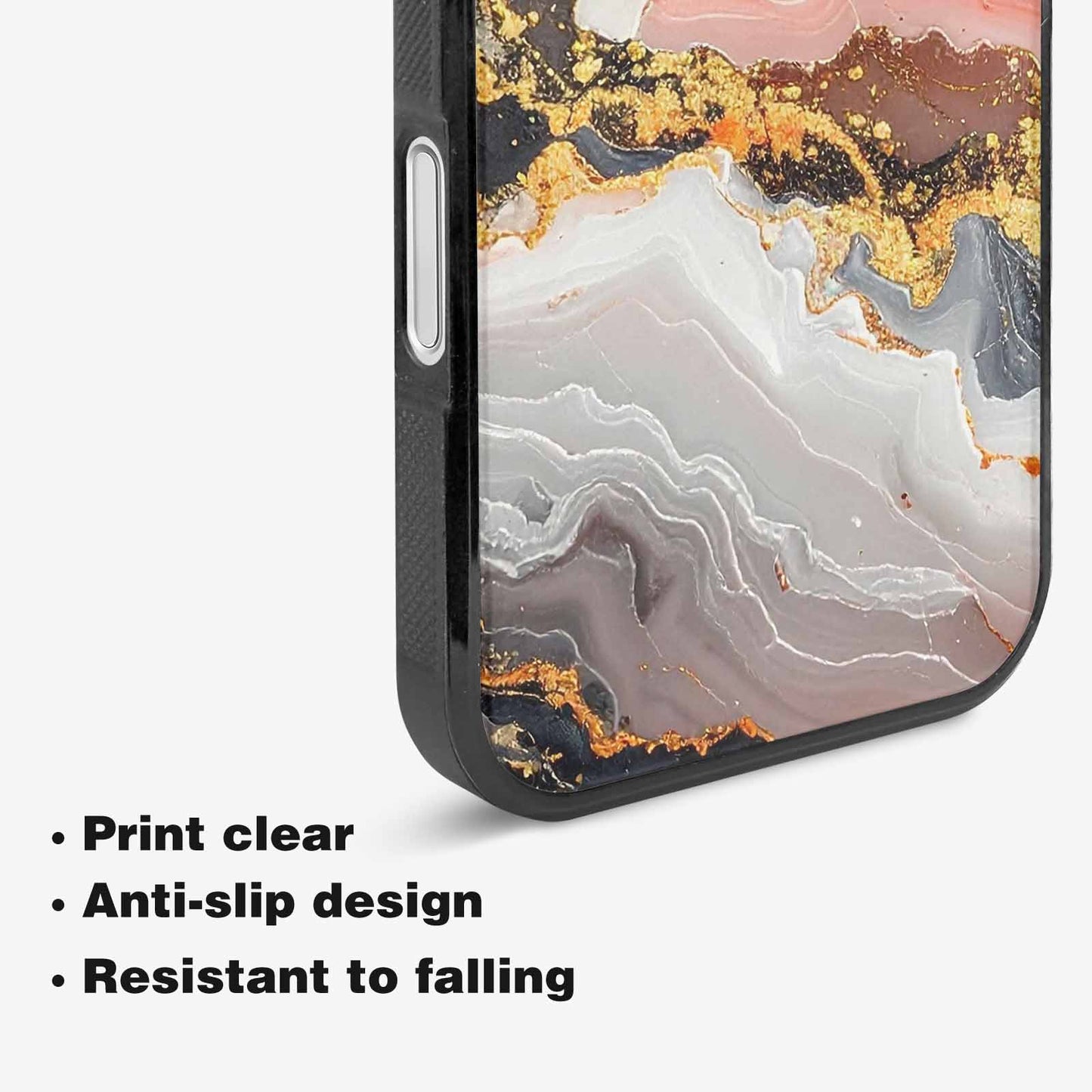 iPhone 16 Plus Case — Marble Vein Marble Veins Pattern Hundreds, Custom Designed Case Cover