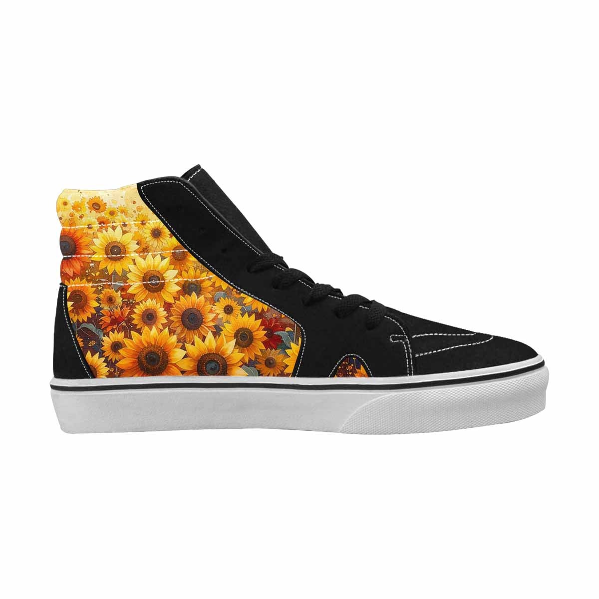 WOMEN'S Sunflowers Full Color High Top Canvas Original Design Vivid Custom Kicks