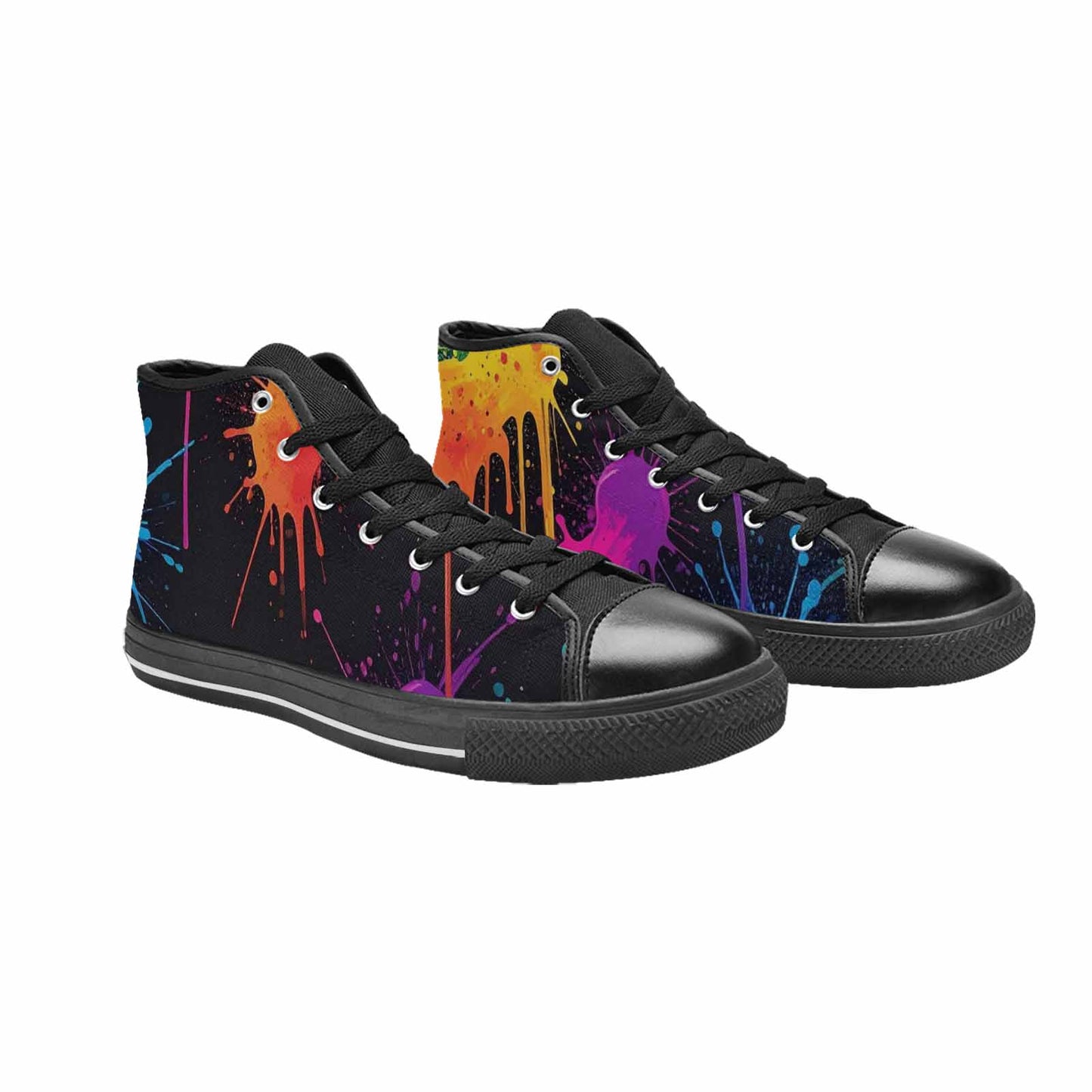 MEN'S Paint Splatter High Top Canvas Dreamcore Custom Sneakers