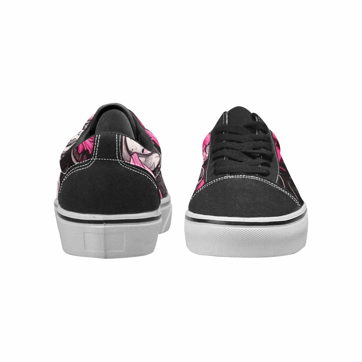 WOMEN'S Ice Cream Motif Lace-Up Canvas Dark Academia Custom Sneakers