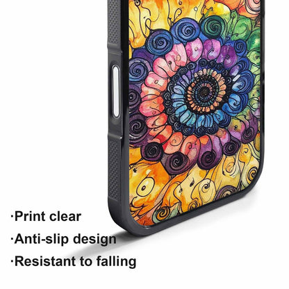 iPhone 17 Pro Case — Tie Dye Swirls Black White Tie, Custom Print Case Cover