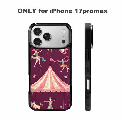 iPhone 17 Pro Max Case — Vintage Circus Art Pattern Retro Vintage, Original Design Phone Case