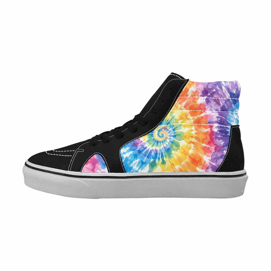 MEN'S Tie Dye Swirl High Top Canvas Y2K Custom Sneakers