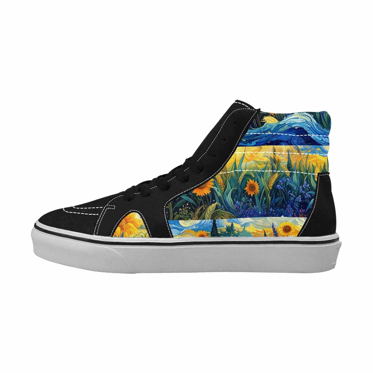 WOMEN'S Blend All Versions High Top Canvas Wallpaper Art Custom Shoes