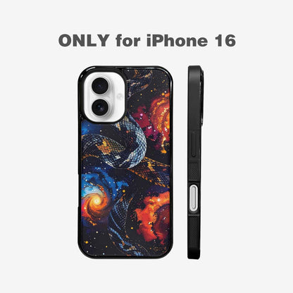 iPhone 16 Case — Galaxy Snake Print, Original Design Phone Case