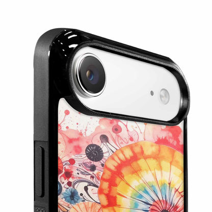 iPhone 17 Air Case — Tie Dye Swirls Black Red Tie, Custom Art Phone Cover