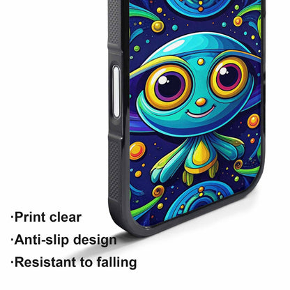 iPhone 17 Pro Case — Alien Ufo Cartoon Art Pattern Alien, Custom Made Phone Cover