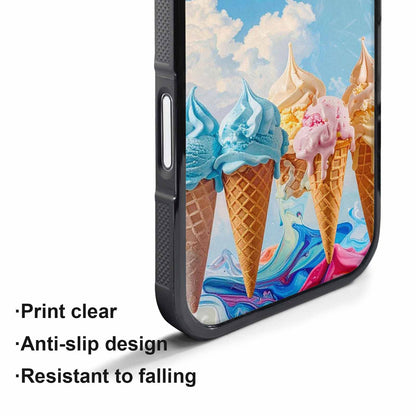 iPhone 17 Pro Case — Collage Of Overlapping Waffle Cone Original, Custom Printed Phone Case
