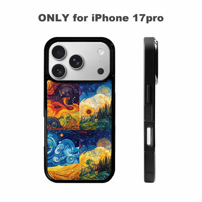 iPhone 17 Pro Case — Small Van Gogh Style Swirl Galaxy, Custom Made Phone Cover