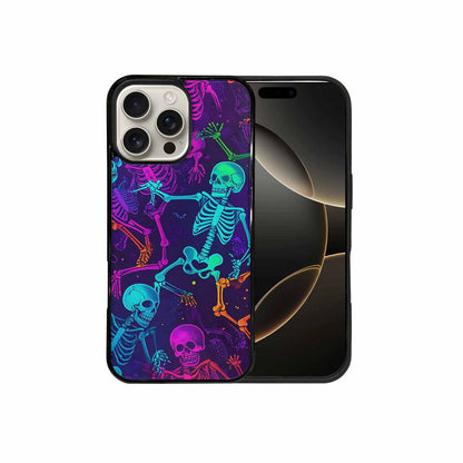 iPhone 16 Pro Max Case — Glowing Skeleton Pattern Hundreds Of Small, Original Design Phone Case