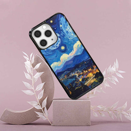 iPhone 15 Pro Max Case — Starry Night Van Gogh Paint Art, Personalized Phone Case