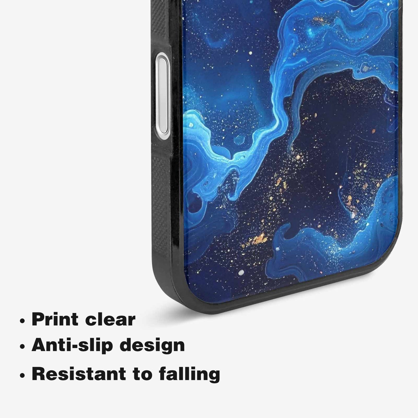iPhone 16 Case — Galaxy Art Blue Starfield Small Galaxy, Customized Protective Case