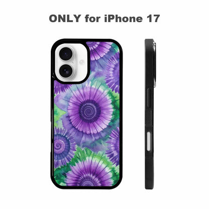 iPhone 17 Case — Tie Dye Purple Green Tie Dye, Unique Phone Case Design