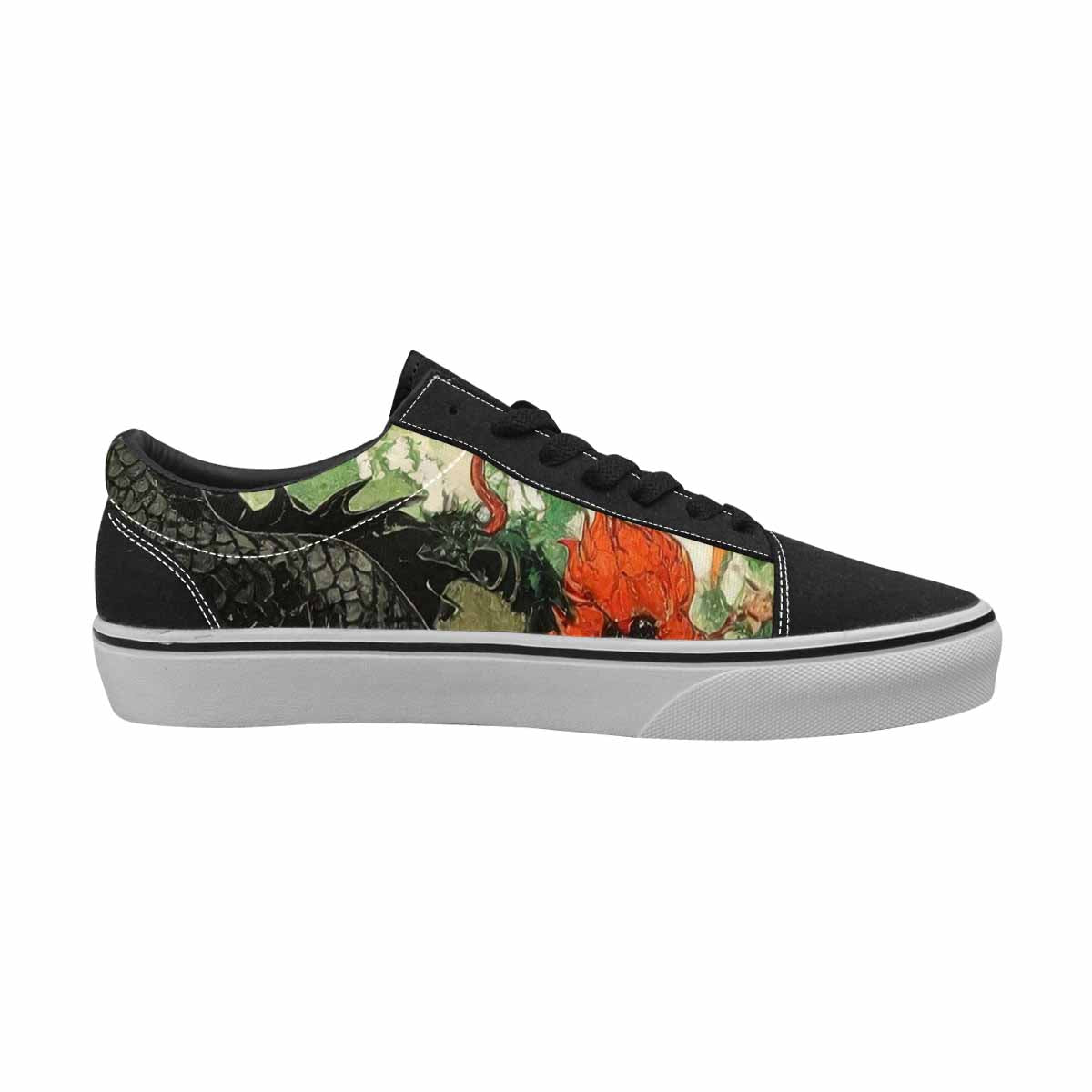 WOMEN'S Dragon Scale Lace-Up Canvas Neon Fantasy Shoes