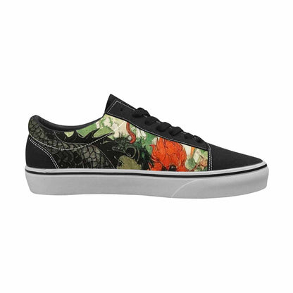 WOMEN'S Dragon Scale Lace-Up Canvas Neon Fantasy Shoes