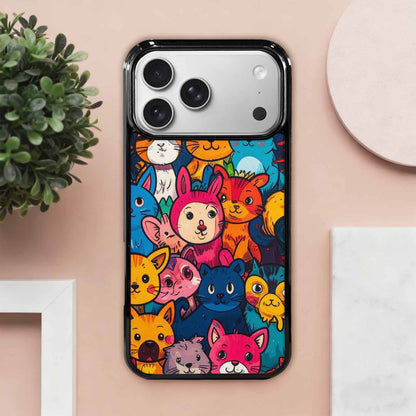 iPhone 17 Pro Max Case — Seamless Tileable Pattern Of Cartoon Cute, Custom Made Phone Cover