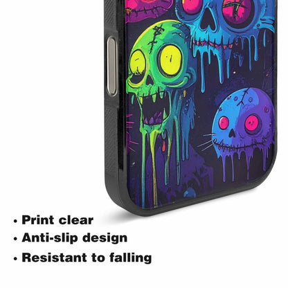 iPhone 16 Pro Max Case — Mixed Toxic Glow Creature Pattern Hundreds, Custom Print Case Cover