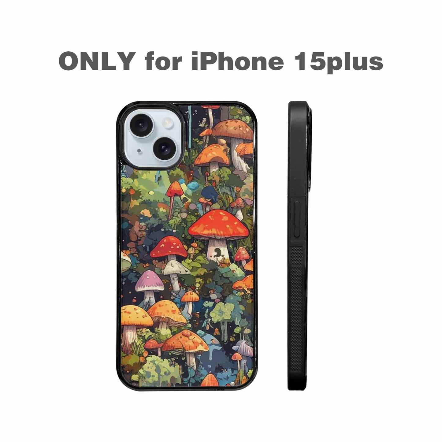 iPhone 15 Plus Case — Mushrooms Camomushrooms Patter Big, Custom Printed Phone Case