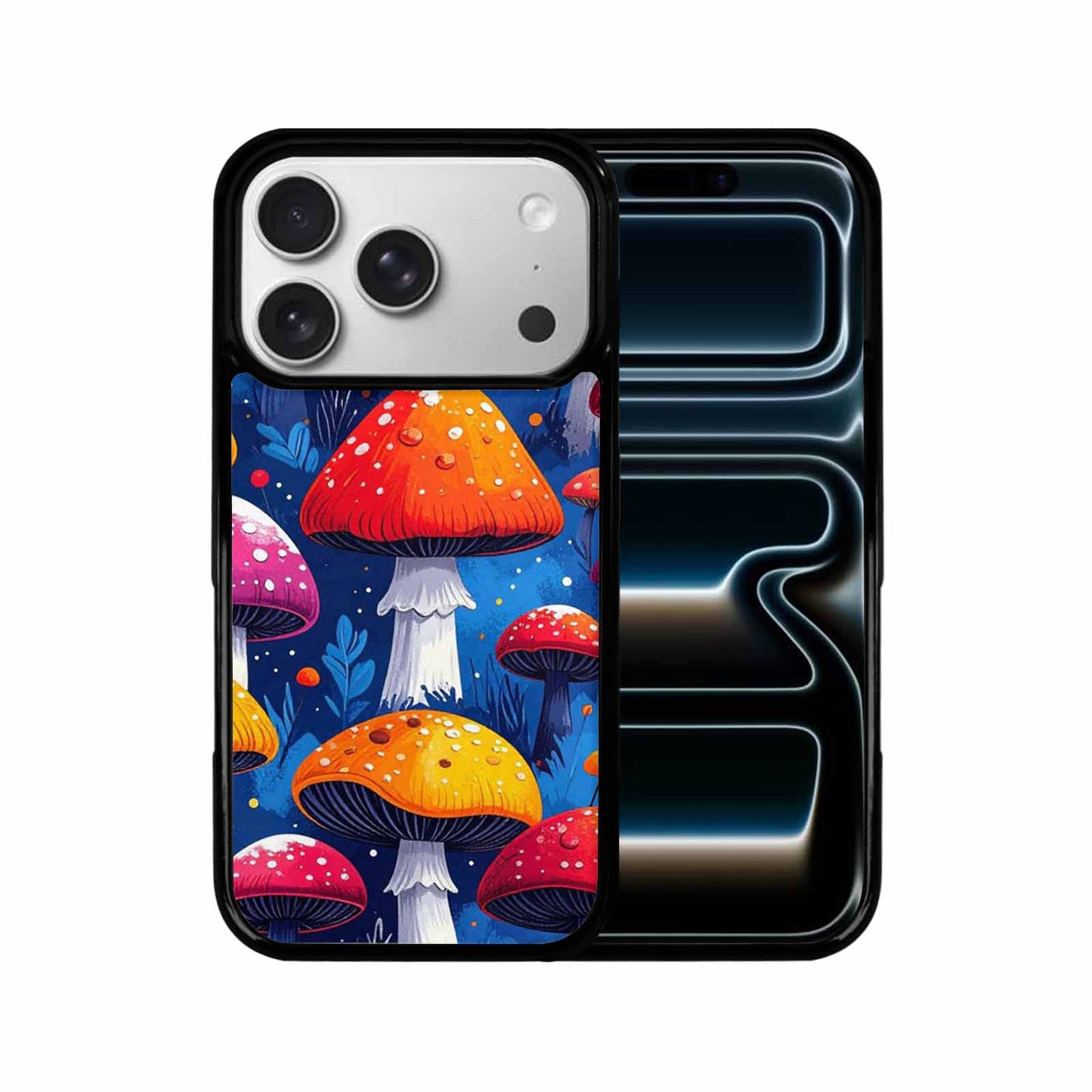 iPhone 17 Pro Case — Vivid Winter Mushroom Seamless Cartoon Cute, Custom Printed Phone Case