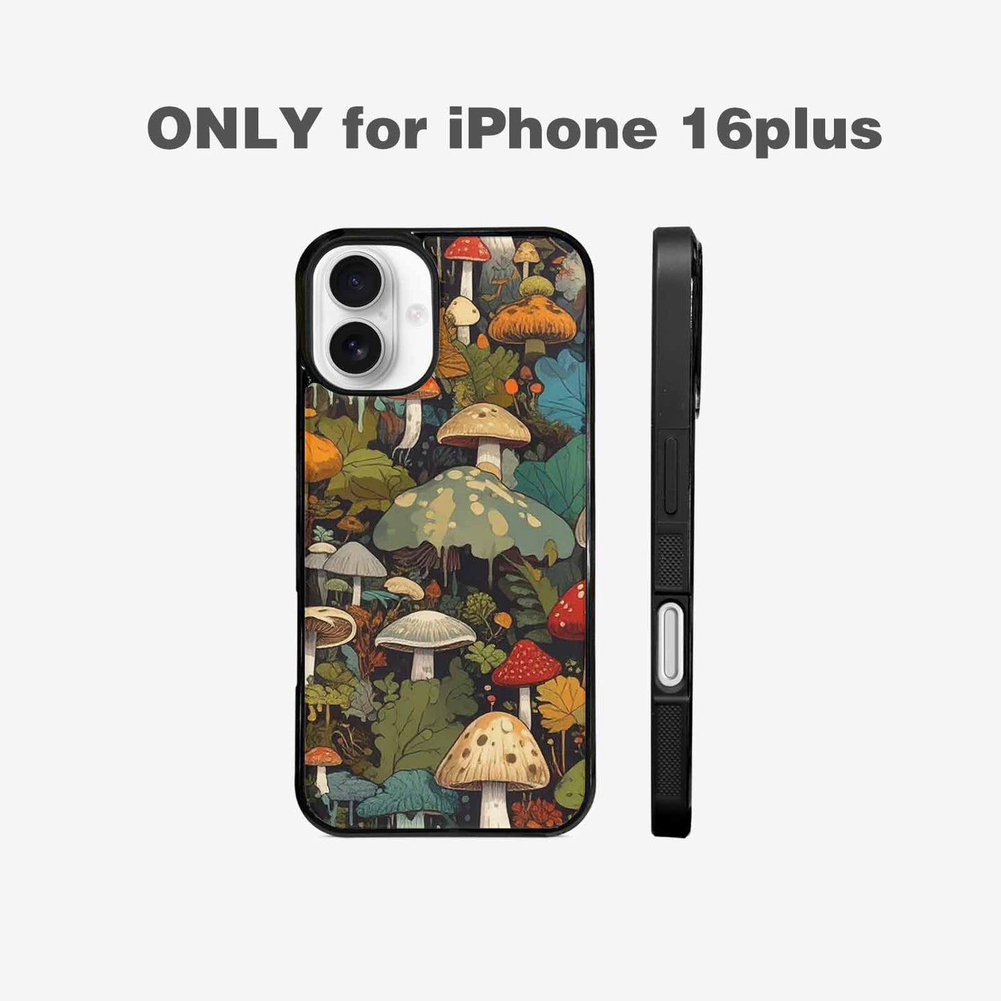 iPhone 16 Plus Case — Mushrooms Camomushrooms Patter Bki Personalized Phone, Original Design Phone Case