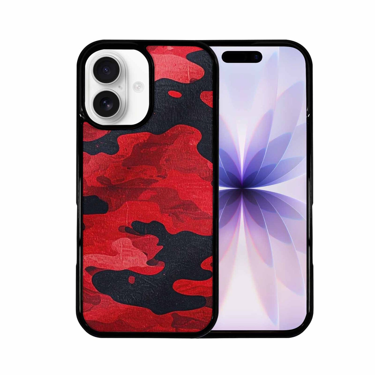 iPhone 17 Case — Tactical Camo Red Black Custom Camo, Custom Printed Phone Case