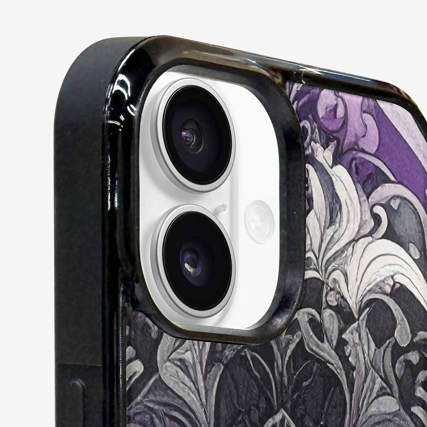 iPhone 16 Case — Asexual Flag Color Theme Small Rainbow, Unique Phone Case Design