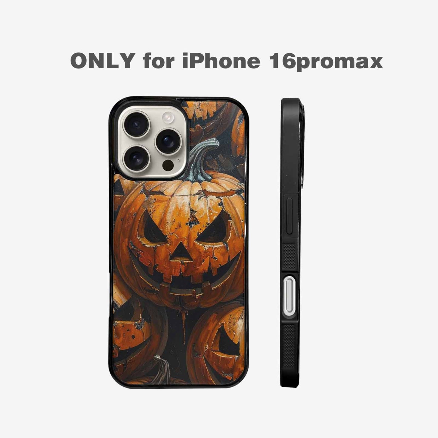iPhone 16 Pro Max Case — Halloween Cracked Jackolantern, Unique Phone Case Design