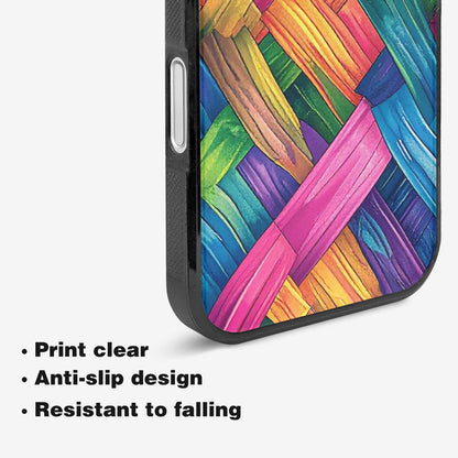iPhone 16 Plus Case — Polysexual Flag Color Theme Small Rainbow, Personalized Phone Case