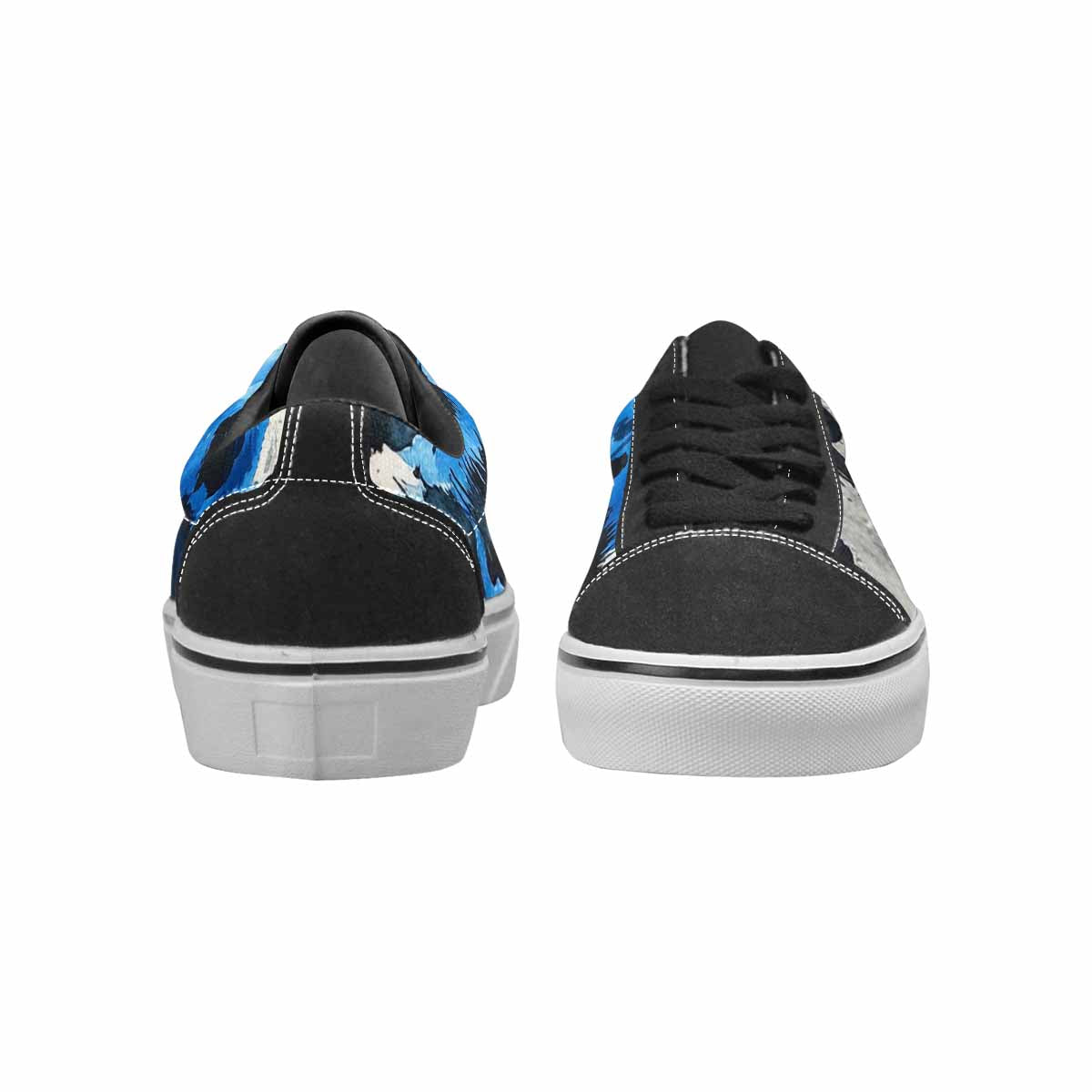 WOMEN'S Animal Print Lace-Up Canvas Melting Art Custom Sneakers