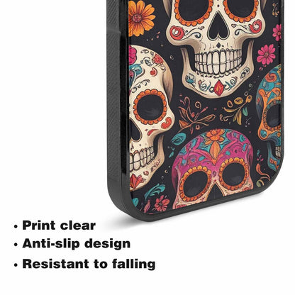 iPhone 15 Case — Smaller Skulls Overlapping Seamless Pattern Of, Custom Made Phone Cover