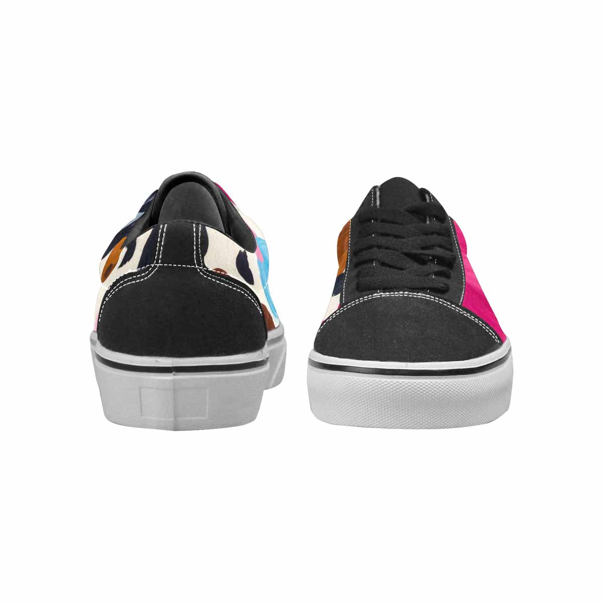 WOMEN'S Cow Animal Print Canvas Lace-Up Dreamcore Shoes