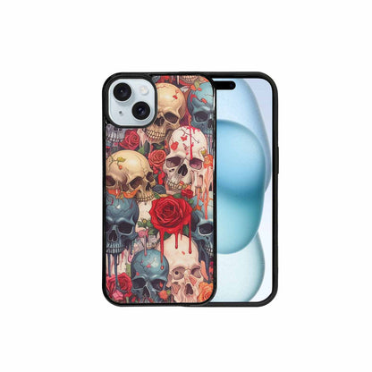 iPhone 15 Plus Case — Skulls And Roses Skulls And Roses, Custom Print Case Cover