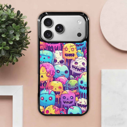iPhone 17 Pro Max Case — Pastel Gore Character Pattern Original Art, Unique Phone Case Design