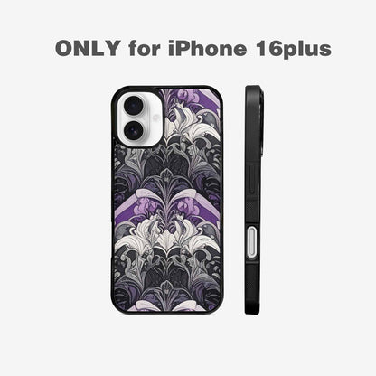 iPhone 16 Plus Case — Asexual Flag Color Theme Small Rainbow, Custom Phone Case