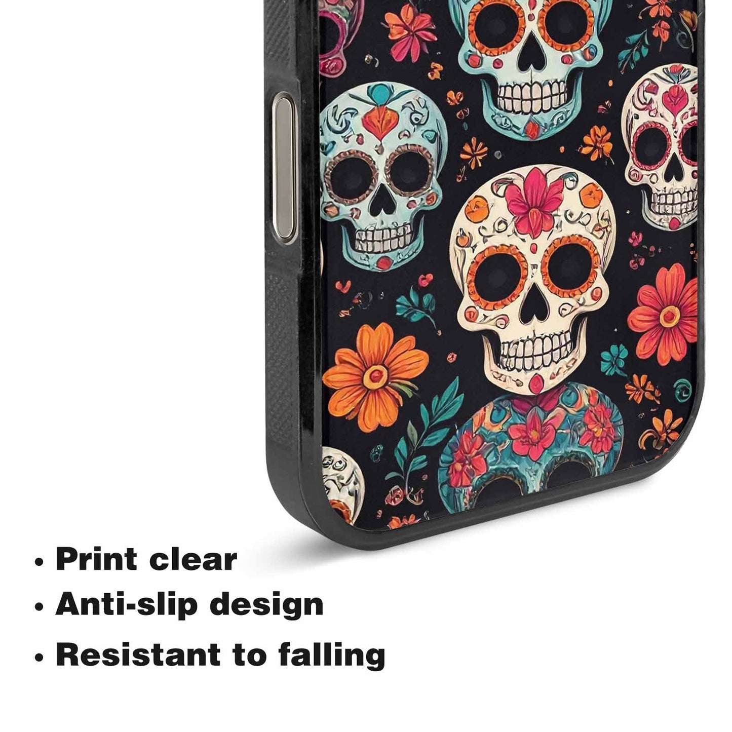 iPhone 16 Pro Max Case — Dia De Los Muertos Sugar Skull, Customized Protective Case