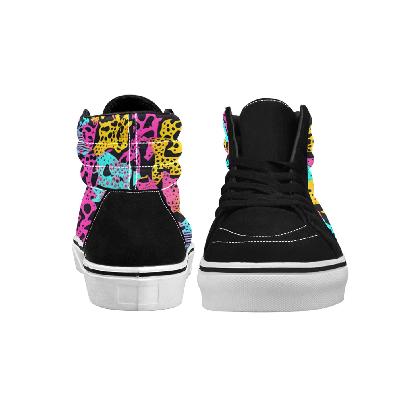 WOMEN'S Animal Print Art High Top Skateboarding Wallpaper Art Custom Shoes