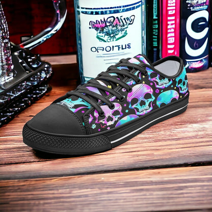 Peacock Navy Indigo Wearable Bold Art - Freaky Shoes | Custom Art Sneakers