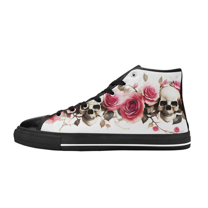 WOMEN'S Skulls Roses Deluxe 14 High Top Canvas Vivid Sneakers