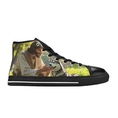 MEN'S Jesus_Ht_08 Men’S High Top Canvas Cottagecore Custom Shoes