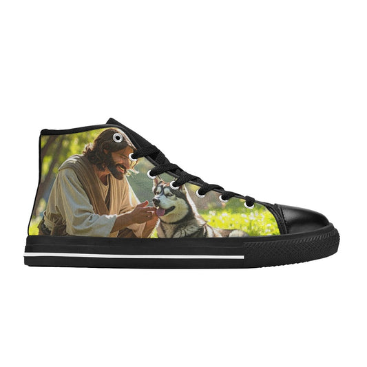 MEN'S Jesus_Ht_08 Men’S High Top Canvas Cottagecore Custom Shoes