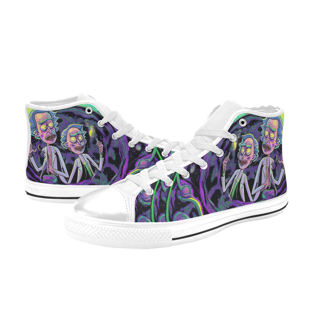 MEN'S Trippy Freestyle Artwork Men’S High Top Canvas Vivid Custom Shoes