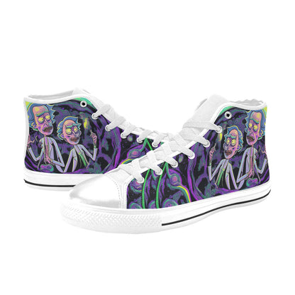 MEN'S Trippy Freestyle Artwork Men’S High Top Canvas Vivid Custom Shoes