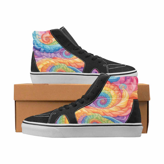 WOMEN'S Tie Dye High Top Canvas Graphic Print Y2K Custom Print Sneakers
