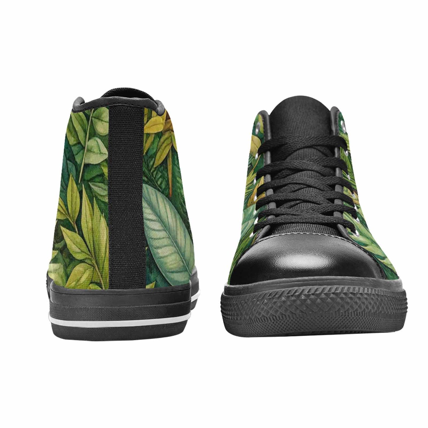 WOMEN'S Seven-Point Palmate Leaf High Top Canvas Surreal Sneakers