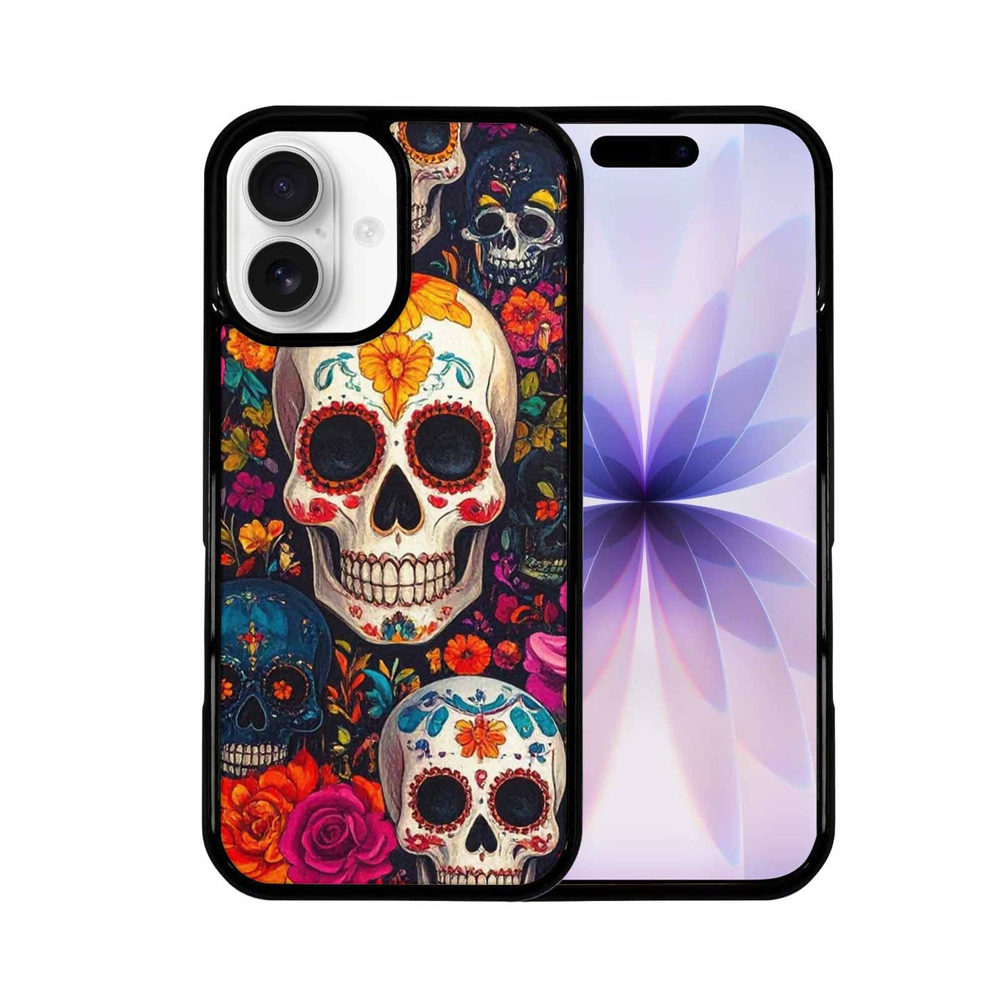 iPhone 17 Case — Small Skull Pattern, Randomly Gothic Skulls, Custom Printed Phone Case