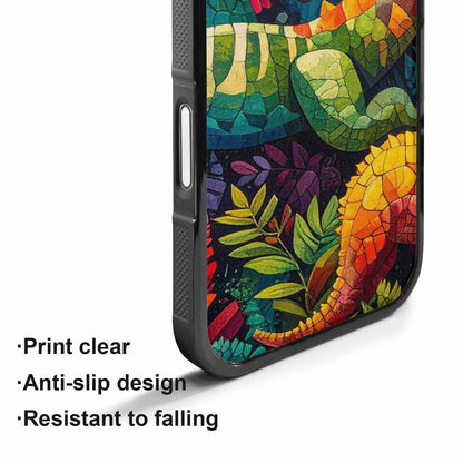 iPhone 17 Case — Small Dinosaur Silhouette Pattern, Original Art, Original Design Phone Case