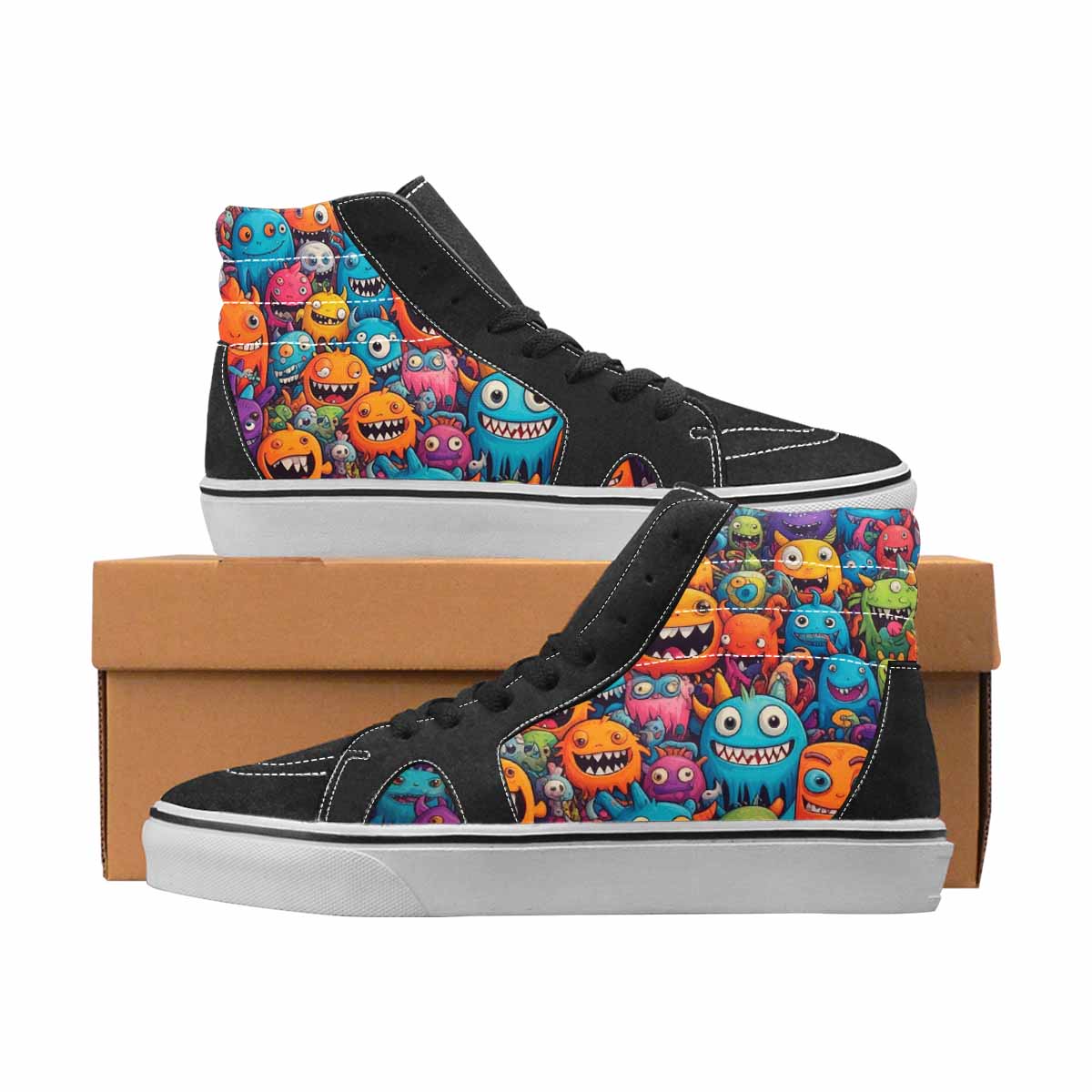 WOMEN'S Monsters High Top Canvas Personalized Y2K Custom Streetwear Shoes