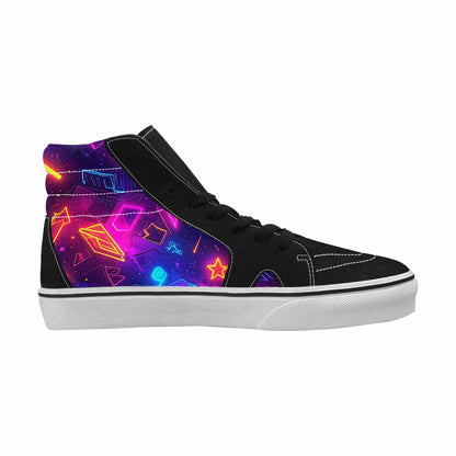 MEN'S 80s Retro Motif High Top Canvas Grunge Shoes